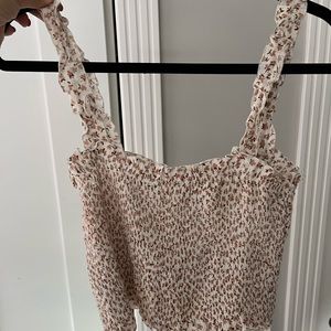 Tube top style light pink tank